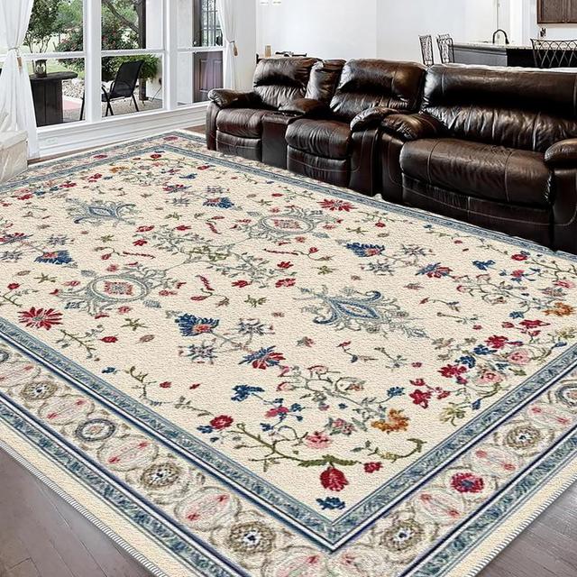 TEMU 1pc Large Carpet - Soft Rug Suitable For Living Room, Bedroom, Jumbo Sizes, Machine Washable Floor Mat, Large Area Rug