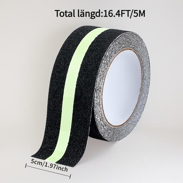 TEMU Anti Slip Grip Tape, Non-slip Traction Tapes With Glow In The Dark Of Slipping For Indoor Or Outdoor Stair Tread Step And Other Slippery Surfaces- , 2 Inch X 16.4 Foot/5cm*5m.