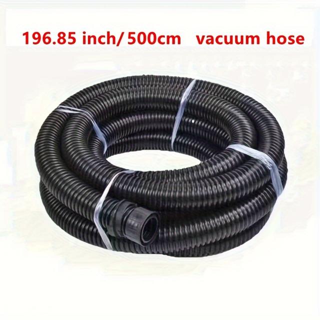 TEMU Flexibele vinyl vacuümslang voor 157,4-inch muurschuurmachine - geen nodig, stofzak accessoire, lengte 400 cm, zwart