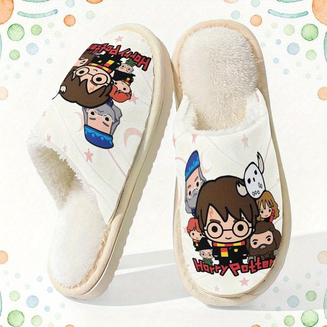 TEMU Pantuflas de Casa para Mujeres y Hombres con Estampado de , Pantuflas de Pareja para Interior, Súper Cómodas para Otoño e Invierno, Zapatos para Mujeres