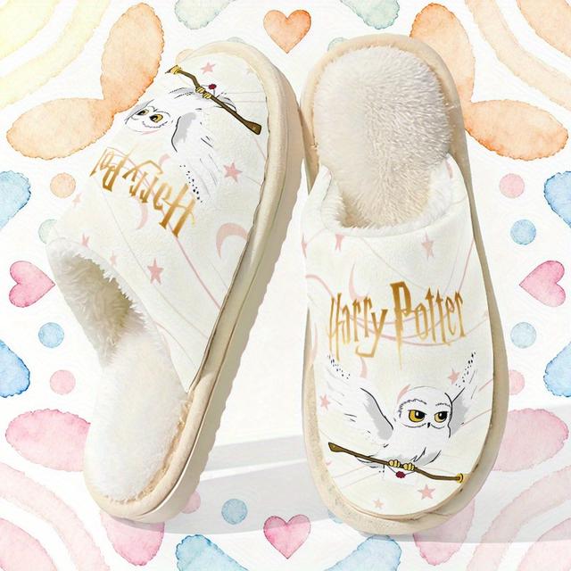 TEMU WB Magische Hausschuhe für Damen & Herren - Unisex Indoor-Hausschuhe mit Eulen-Logo, Gemütliche Winter-Schuhe, Weiches Obermaterial & Sohle, (Geschenk für -Fans)