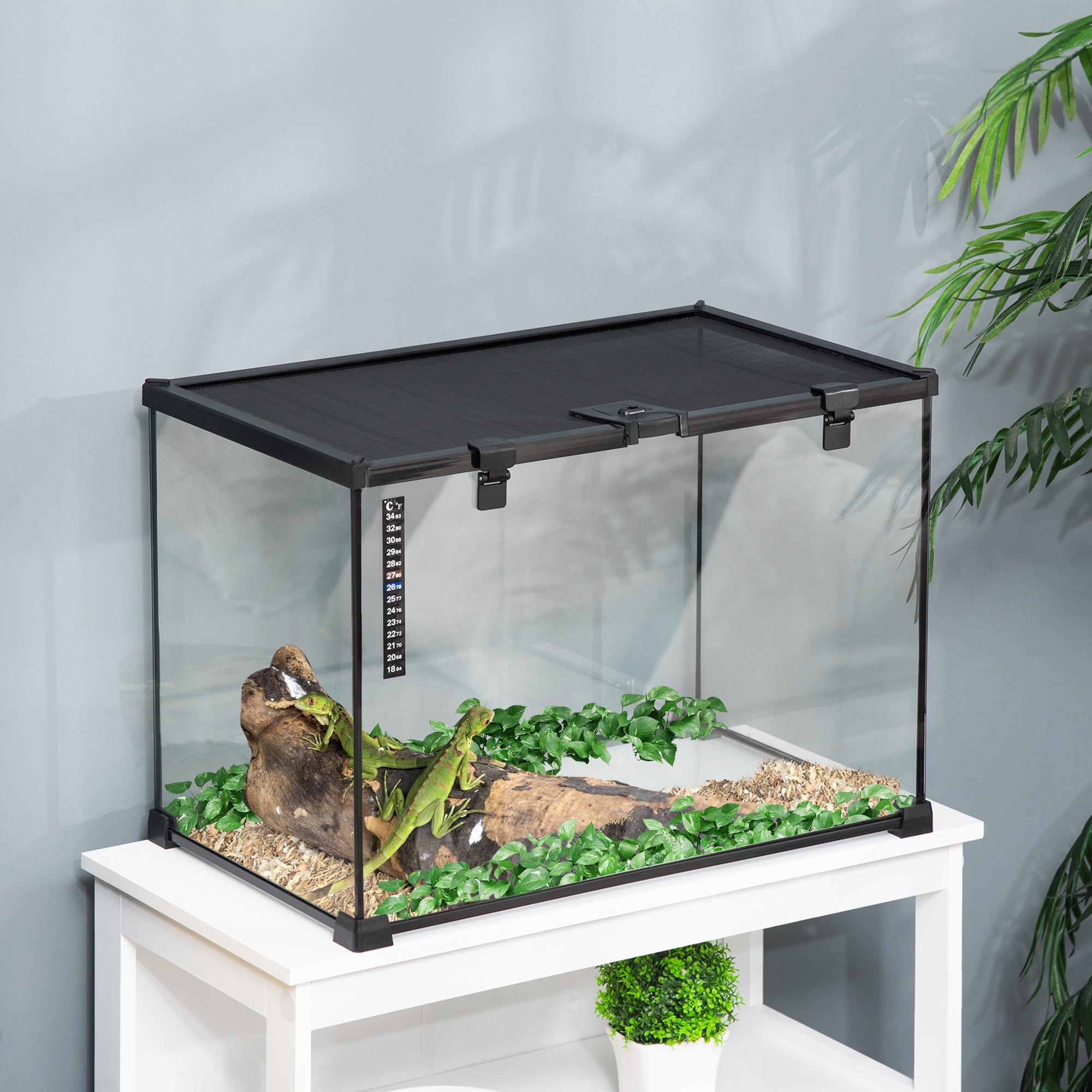 TEMU Terrarium Insect Breeding Tank Thermometer For Lizards, Horned Frogs, Snakes, Spiders - Large 50 X 30 X 35cm