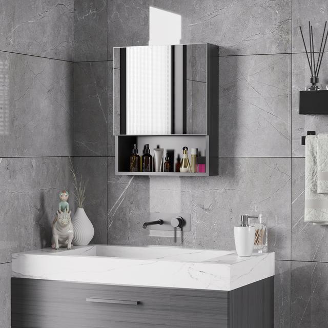 TEMU Kleankin Bathroom Medicine , Wall-mounted , Storage Shelves And For Room,