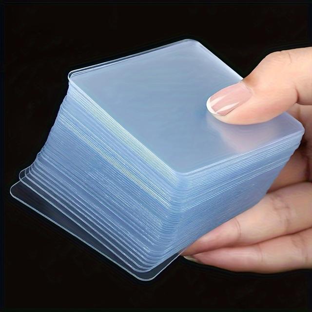 TEMU 50pcs Transparent Nano Double-sided Tape, High Adhesive Squares For Glass, Waterproof & Non-slip Strong Bonding Solution, Double Sided Adhesive Tape