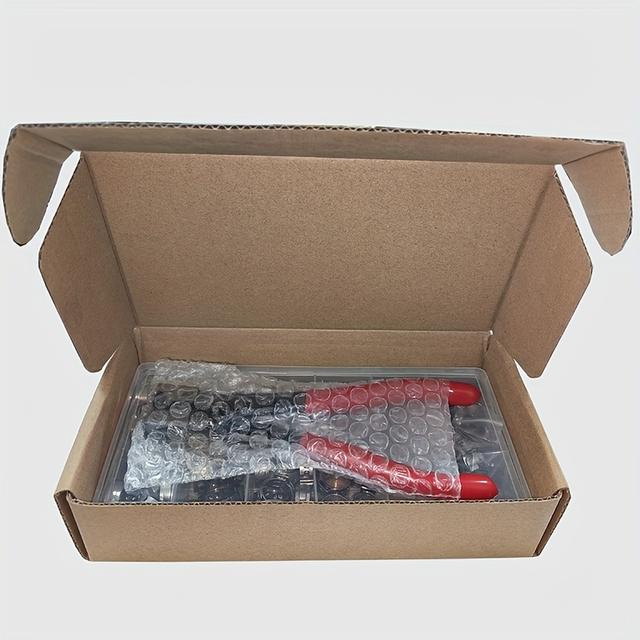 TEMU 130pcs Pinces À Oreille 5,8-21mm Assortiment + 1pc Pinces À Tuyaux Pinces À Tuyaux