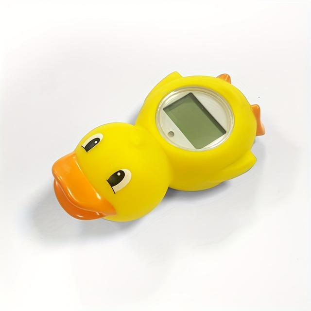 TEMU 1pc Thermomètre d'Eau pour Jeunes avec Canard - Haute , 3-en-1 pour la Sécurité de & Salle de Bain des Jeunes, Jaune, Plastique Cadmium, avec 2 Piles LR44 Incluses, Étanche pour