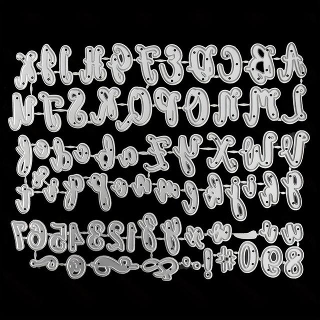 TEMU 70pcs Number Cutting Dies Metal Cutting Dies Embossing Script Die Stencils Letter Symbol Cutting Deis For Card Making Supplies