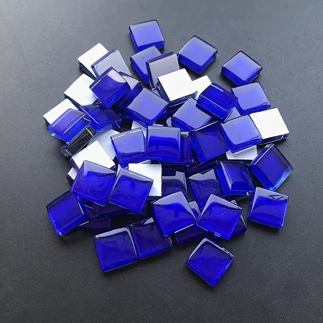 TEMU 108pcs Of 0.393 X 0.393 Mosaic Hot Melt Crystal Glass Tiles For Creative Materials Used In Making Decorations, Background Walls, Coasters, Lighting Fixtures, Jewelry Boxes, And Crafts