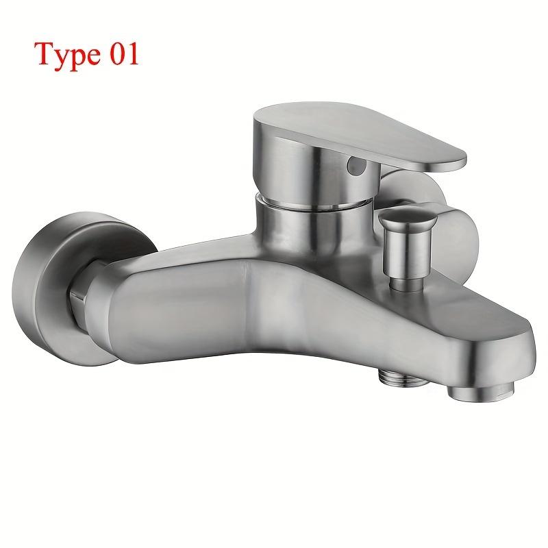 TEMU 304 Stainless Steel Bathroom Shower Mixer Tap For Hot And Cold Water, Complete Set Of Bathtub And Shower Faucets