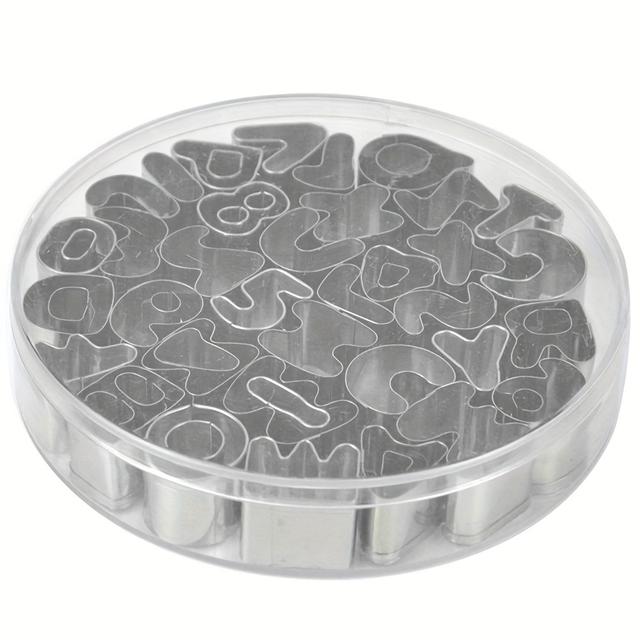 TEMU Stainless Steel 37pcs Set Stainless Steel 11 Numbers Three-dimensional Diy Baking Biscuit Mold Fondant Icing Cookie Cake Mold