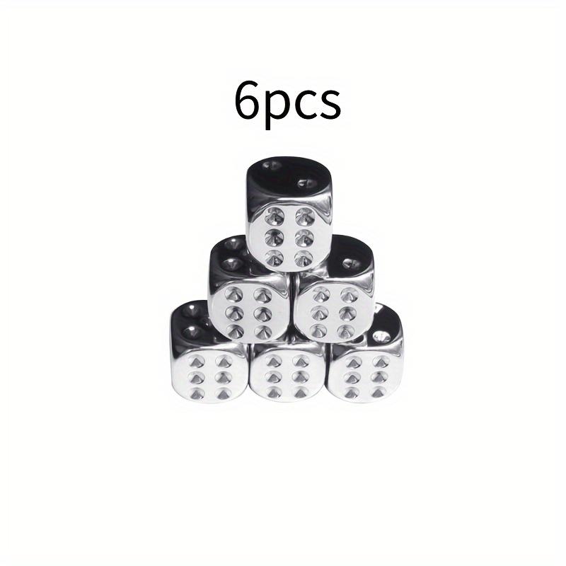TEMU 6/8/12pcs Golden And Silvery Dice, Upgrade Games And Parties!