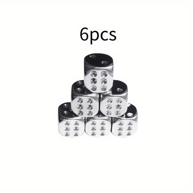 TEMU 6/8/12pcs Golden And Silvery Dice, Upgrade Games And Parties!