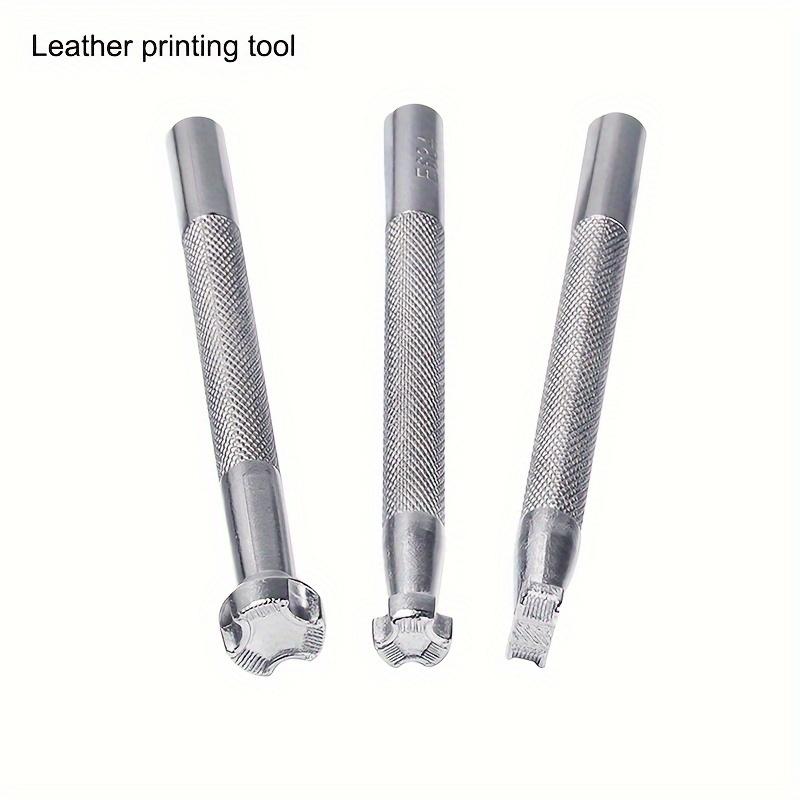 TEMU Drei 10 cm / 3,94 Zoll Lederstempel, professionelle Lederstempelwerkzeuge für Lederhandwerk