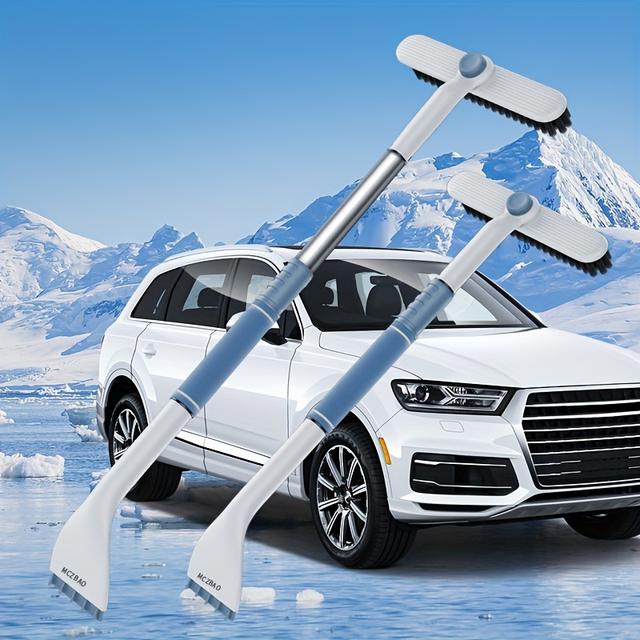 TEMU Car Snow Shovel Retractable Aluminum Alloy Car Snow Shovel Car Ice Shovel Shovel Scraper