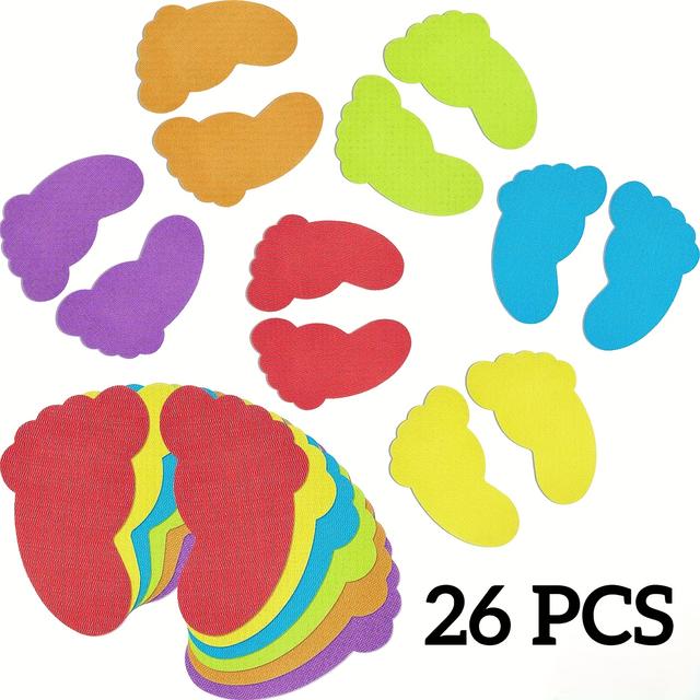 TEMU 12/26ks Barevné Kobercové Tečky, 4-palcové Lepicí Značky na Podlahu pro Organizaci ve Třídě a Domácnosti