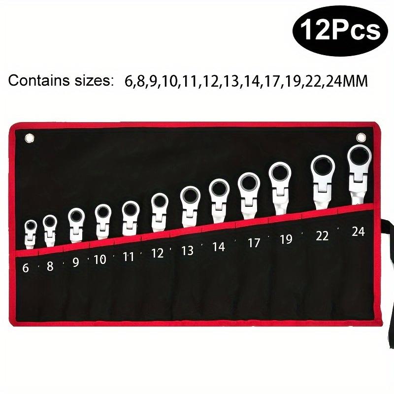 TEMU Swivel Head Ratchet Wrench, Combination End Wrench Set, Hand Tool Wrench Socket, Swivel Ratchet Wrench Set