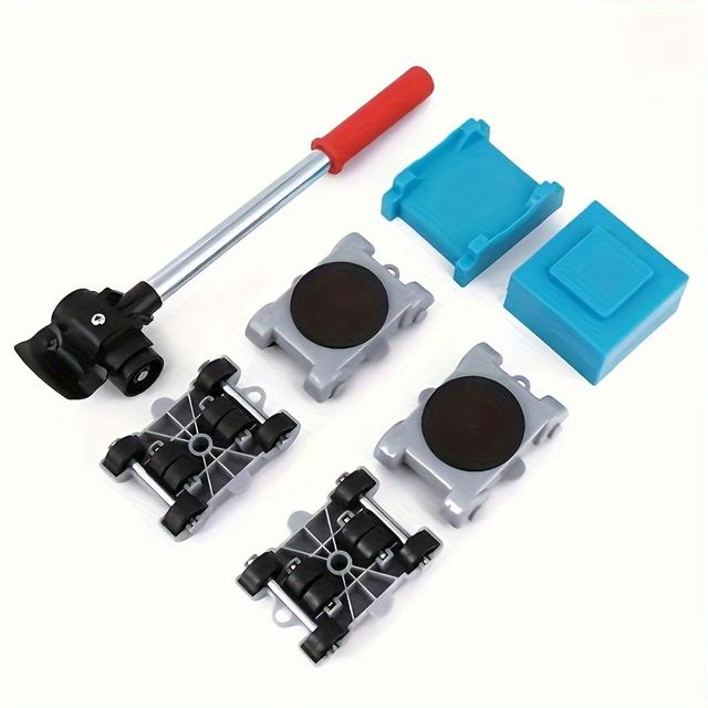TEMU 8pcs Furniture Dolly 4 Wheels Heavy Duty And Furniture Lifter, Furniture Mover Tool, 2200lbs Load, Appliances Roller For Heavy Objects, Washing Machine, Refrigerator