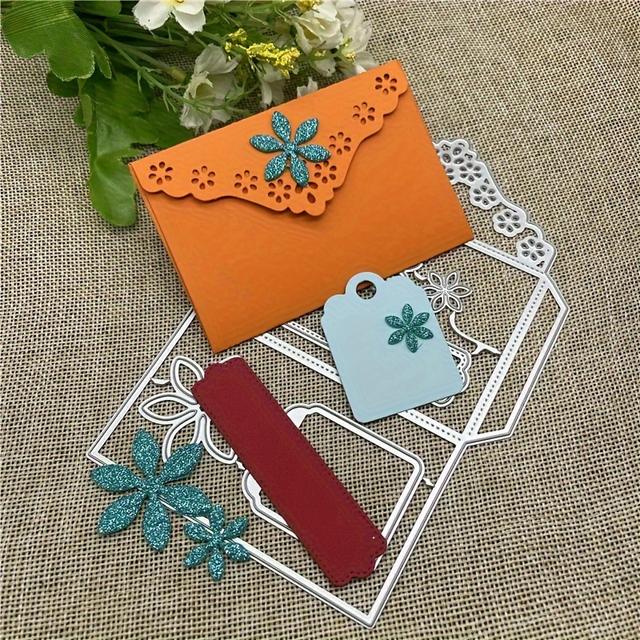 TEMU Envelope Gift Box Flower Metal Cutting Die Template For Scrapbooking Decoration Embossing Craft Template
