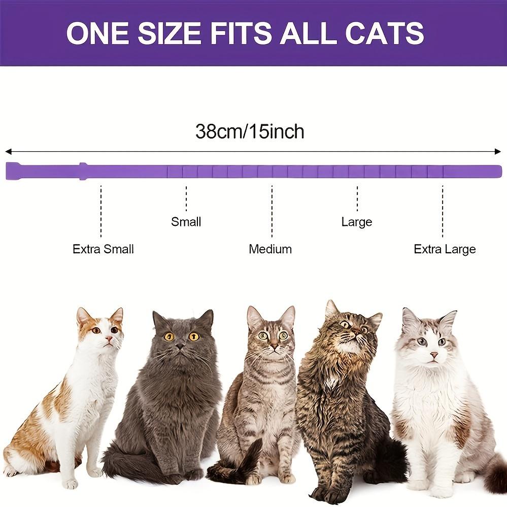 TEMU 4 Pack Calming Collar For Cats And Kittens Collar Efficient Calm Relaxing Comfortable Breakaway Collars Adjustable For Small, Medium Large Cat