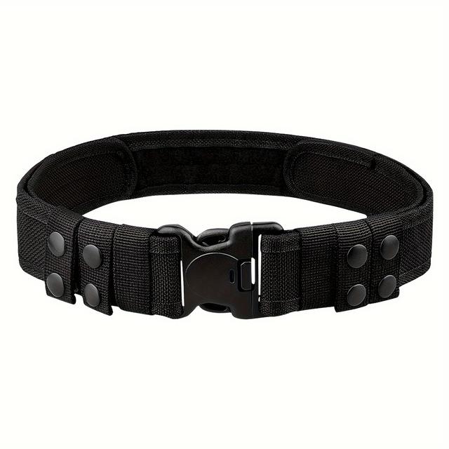 TEMU Quick Release Combat Belt For Men, Webbing Waistband For Outdoor Activities, Camping, And Fishing