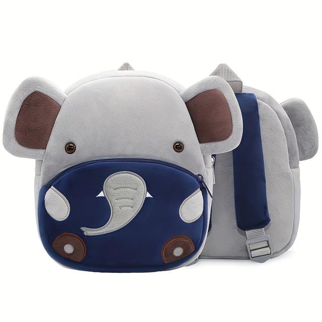 TEMU 1pc Toddler Cute Backpack, Plush Cartoon Animal Mini Backpacks Travel Bag For Little Girls Boys, Lightweight Foldable Backpack, For Gifts