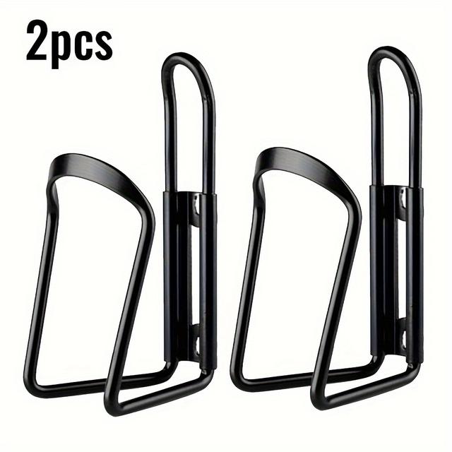 TEMU 2pcs Bike Water Bottle Holder Aluminum Alloy Water Bottle Cup Holder Outdoor Cycling Holder Black/silvery