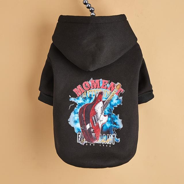 TEMU Sudadera con Capucha Estampado de Guitarra para Gatos y Perros - 1 Unidad