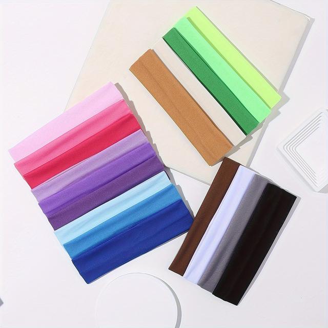 TEMU 18pcs Women's Sports Headband Elastic Sweat-absorbent Solid Color Headband Headband Hair Accessory Thanksgiving Christmas Gift