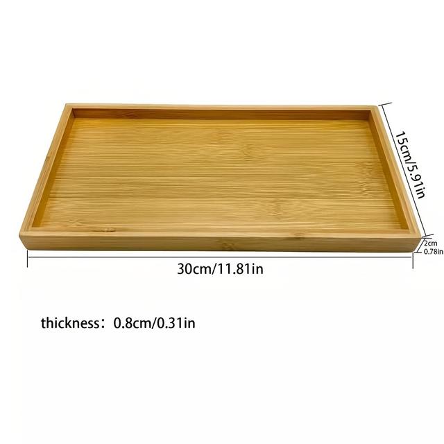 TEMU 1pc Storage Tray, Bathroom Countertop Tray, Kitchen Tray, Tray, Sink Tray For Dressing Table, Bathtub Storage Box, Decorative Tray, Wooden Kitchen Storage Rack, Storage Tray