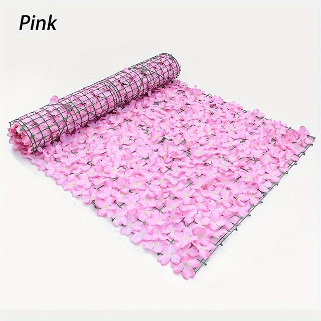 TEMU Simulierte Blumenwand, romantischer Blumenzaun, genähter Griff, geeignet für Hochzeitsfeiern, Frühlingsfestdekoration, 3,3 * 9,8 Fuß