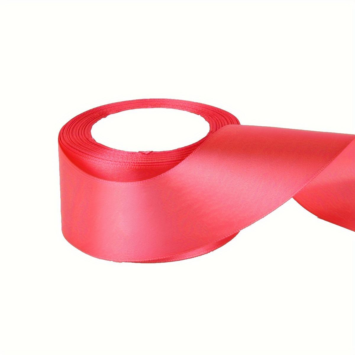 TEMU 22m Satin Ribbon Roll - 5cm Wide, Vibrant Colors For Gift Wrapping, Wedding & Party Decorations, Handmade Bows, Craft Projects, And Diy Gift Boxes, Christmas Ribbon