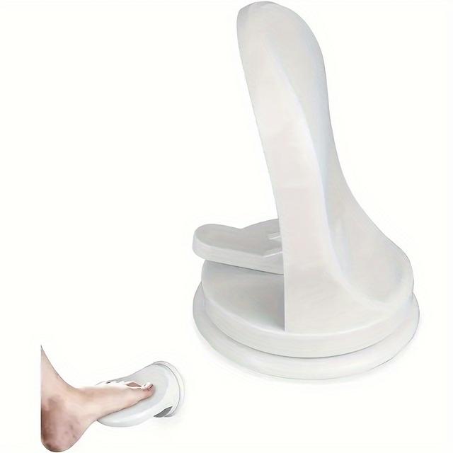 TEMU Suction Cup Foot Rest For Shower - Removable, Traceless Bathroom Accessory With Soft Sponge Pad & Adjustable Height For Comfortable Bathing