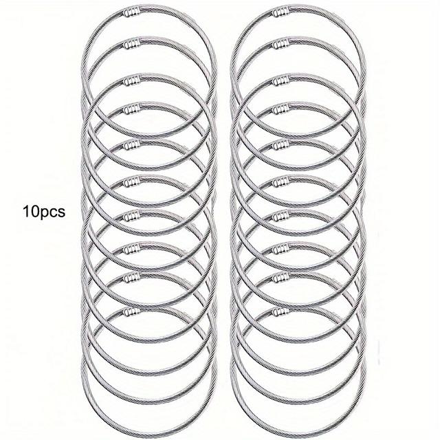 TEMU 5/10 Stück Verstellbare Schlangenform Armbandkette Silberner Charm Edelstahl für Damen Neuankunft DIY Schmuckherstellung Zubehör