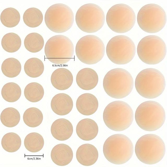TEMU 34 Pcs Reusable Nipple Covers, Strapless Invisible Self-adhesive Breast Lift Pasties, Women's Lingerie & Underwear Accessories