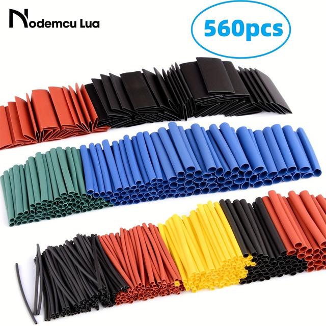 TEMU 560pcs Of Heat Shrink Tubing 2:1, Electrical Insulation Heat Shrink Tubing Kit For Wire And Cable Wrapping Components, 45mm Flame-retardant Cable Sleeve.