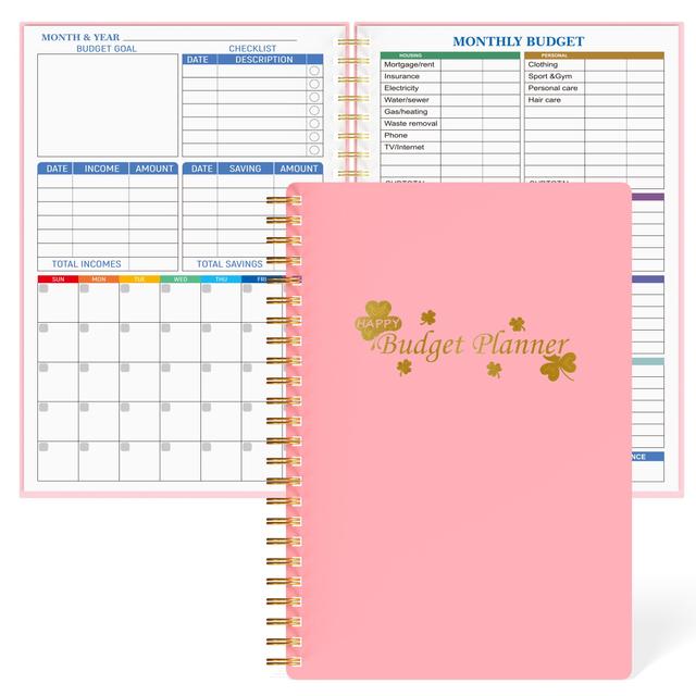 TEMU Budget Planner - Manage Your Money With A Monthly Finance Organizer And Expense Notebook, Undated Finance Planner/account Book, A5 Size (8.6x5.9 Inch), 100gsm Paper, Start Anytime