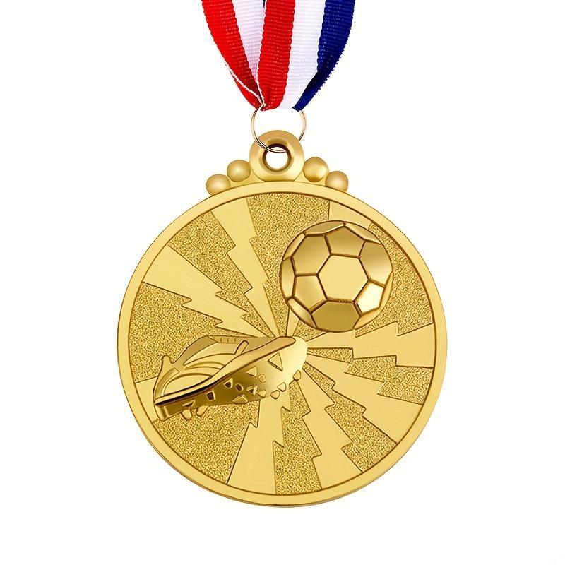 TEMU 1pc Football Golden Soccer Awards Medals For Football Competitions Competitions 2 Inches