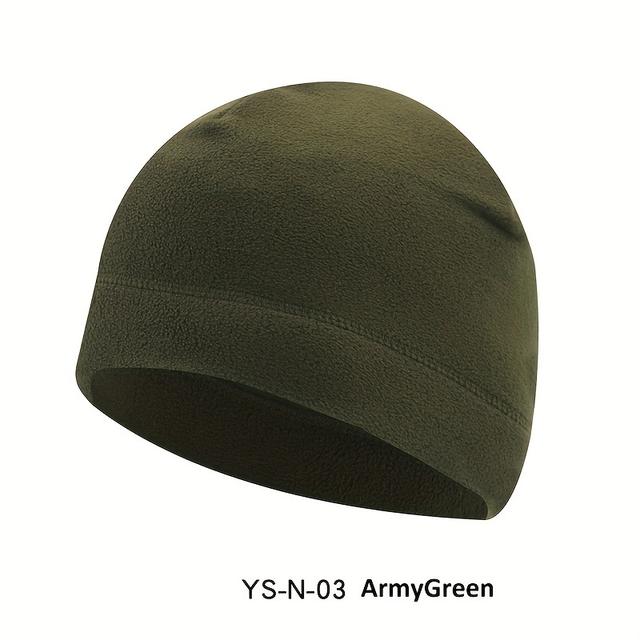 TEMU Thickened Polar Fleece Cap, Windproof Cold And Warm Mountaineering Riding Double-layer Warm Lining Outdoor Skiing Warm