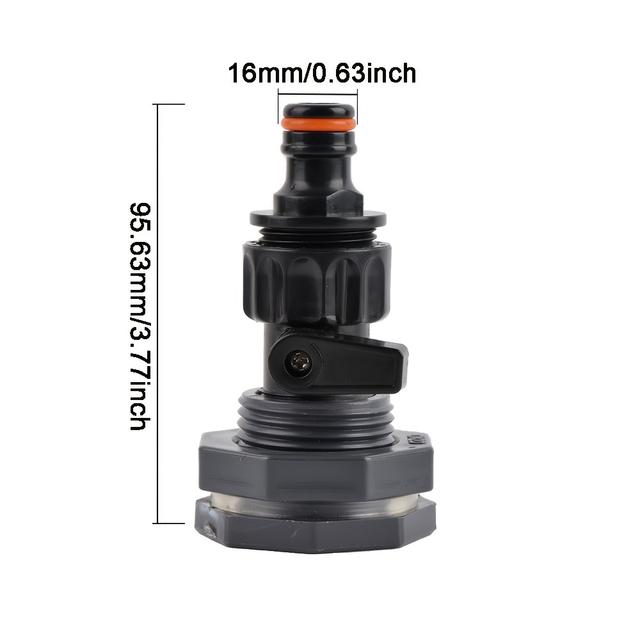 TEMU 1 Set, 3/4 Thread Pvc Bulkhead Fitting, Pipe Connector For Rain Barrel Garden Hose Adapter Spigot Kit Water Tank Gallon Drain Bucket