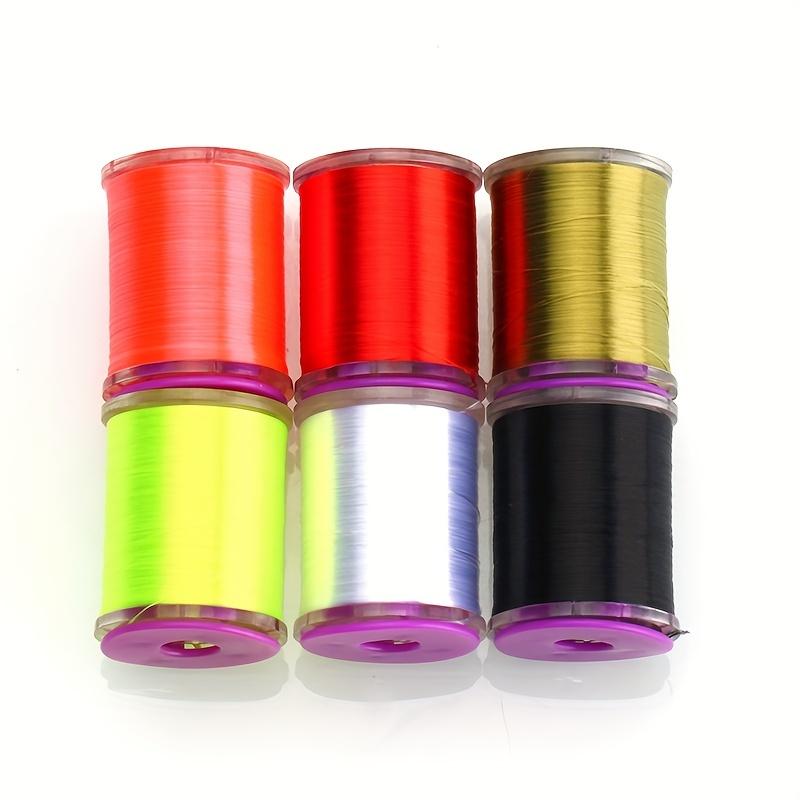 TEMU Fly Fishing Flies - 75d High-gloss Fly Tying Threads, 6 Vibrant Colors, Polyester, Pre-tied Hooks For Easy Rigging - Ideal For Freshwater And Saltwater Fishing,
