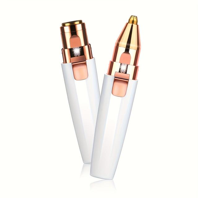 TEMU Usb Rechargeable 2-in-1 Electric Shaver And Trimmer For Women, Multipurpose Body Hair Removal, With 100mah Lithium Battery, 14+