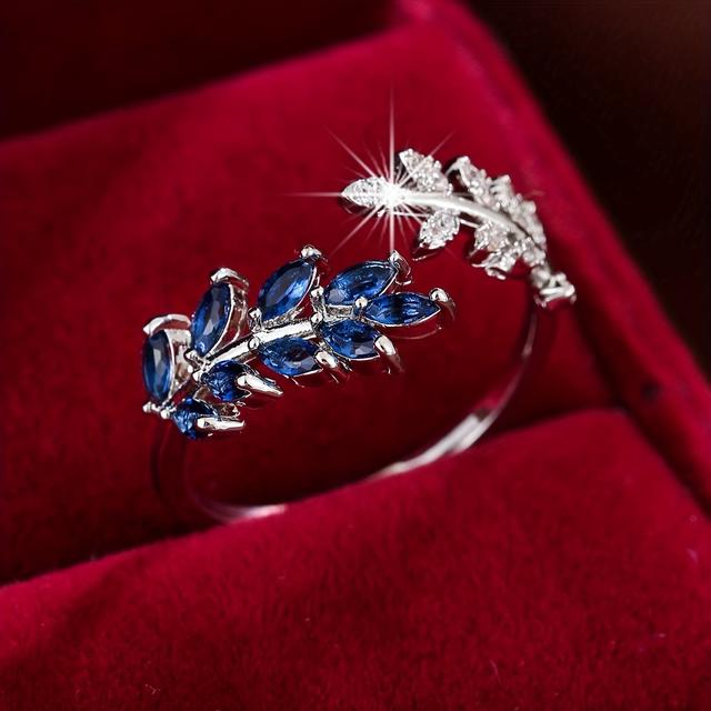 TEMU Elegant Marquise Cut Synthetic Zirconia Ring, 18k Golden Plated Copper, Versatile For Daily & Party Occasions