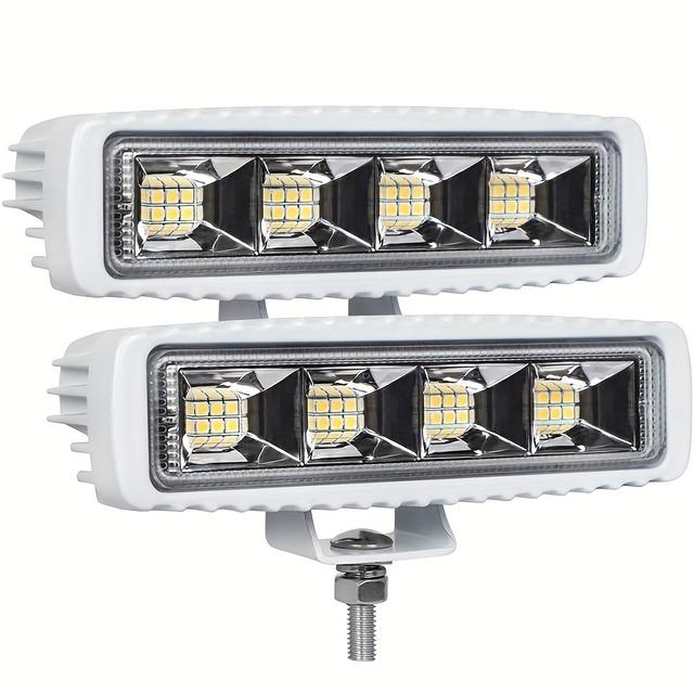 TEMU 2pcs 72w 20000lm Led Work Light Bars, Off-road 6-inch Fog Lights For Boat Utv Truck Atv