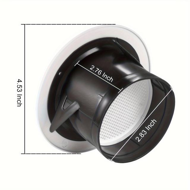 TEMU Ceiling Ventilation Outlets Of 75/100/150/200mm, Louvered Grille Covers, Round Vent Covers, And Bathroom Exhaust Vents With Built-in Fly Screens