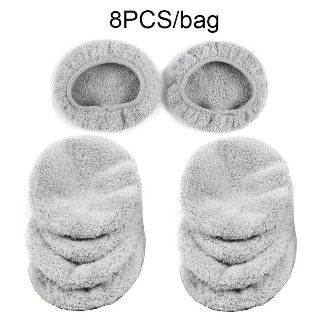 TEMU 8pcs/12pcs/24pcs Window Cleaning Robot Cloth Covers, Washable And Reusable Mop Cloths For Household Use