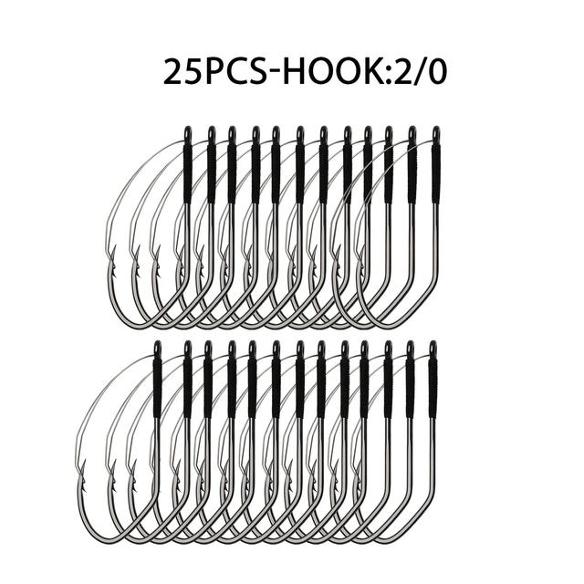 TEMU Dovesun 25pcs Anzóis Sem Daninhas, Anzóis de Pesca para Água e Salgada