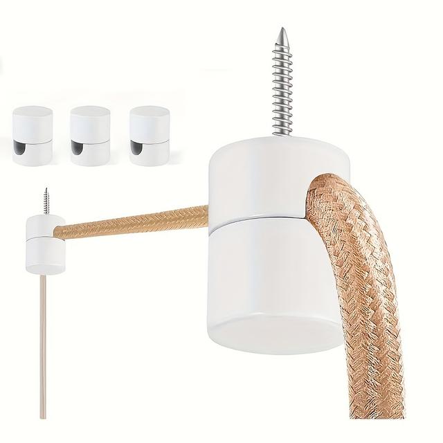 TEMU 3er-Pack, für Swag-Haken zum Aufhängen an der Decke, für Super-Lade-. Weiße Deckenhaken zum Aufhängen von Lampen, Hängelampen-Haken, moderne Deckenhaken für Swag-Licht