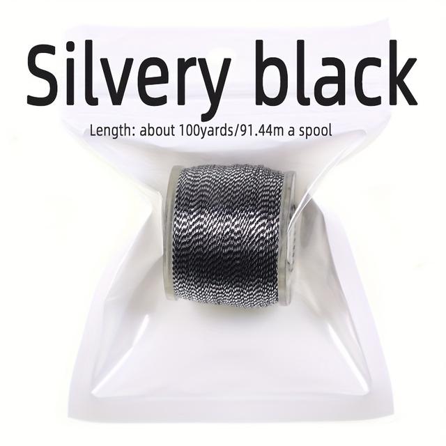 TEMU Premium Fishing Rod Repair & Tying Kit - Durable Nylon Fiber, Metallic Thread Guide Ring, 100yd Spool - Available In Multiple Colors