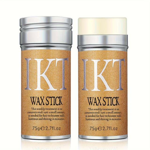 TEMU IKT Wachsstift, Haarwachsstift, Kantenkontrollstift, Nicht-fettender Glättungsstift für Flatterhaare, Starkhaltendes Temporäres Styling-Wachsstift