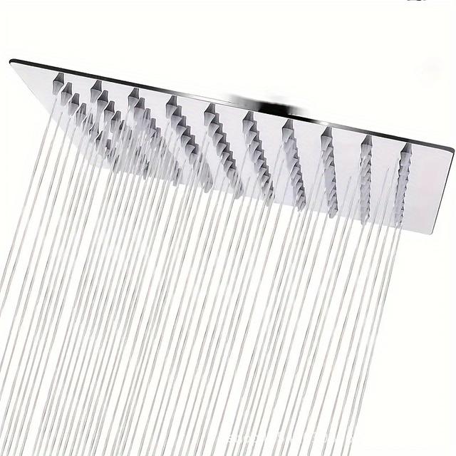 TEMU 8" Stainless Shower Head - High Pressure Wall-mounted Bathroom Accessory For A Relaxing Shower Experience, Shower Accessories